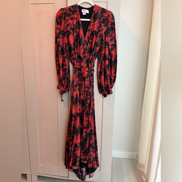 Anthropologie Red and Black High-Low Dress - Picture 5 of 5